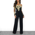 Appliques Slash Jumpsuit
