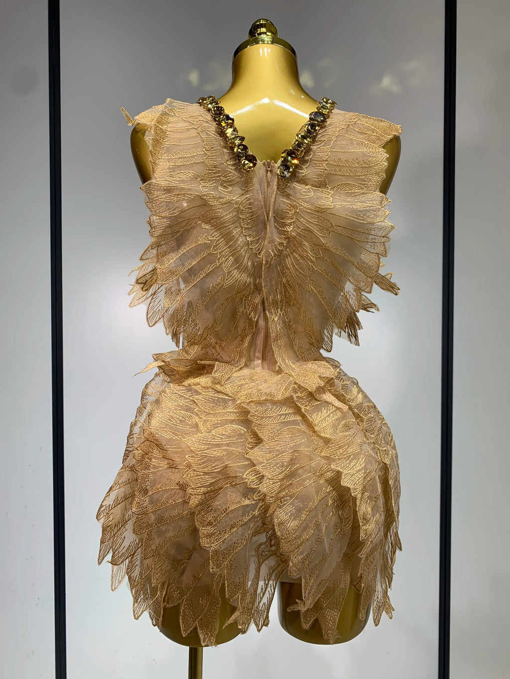 Mesh Fluffy Mini Dress