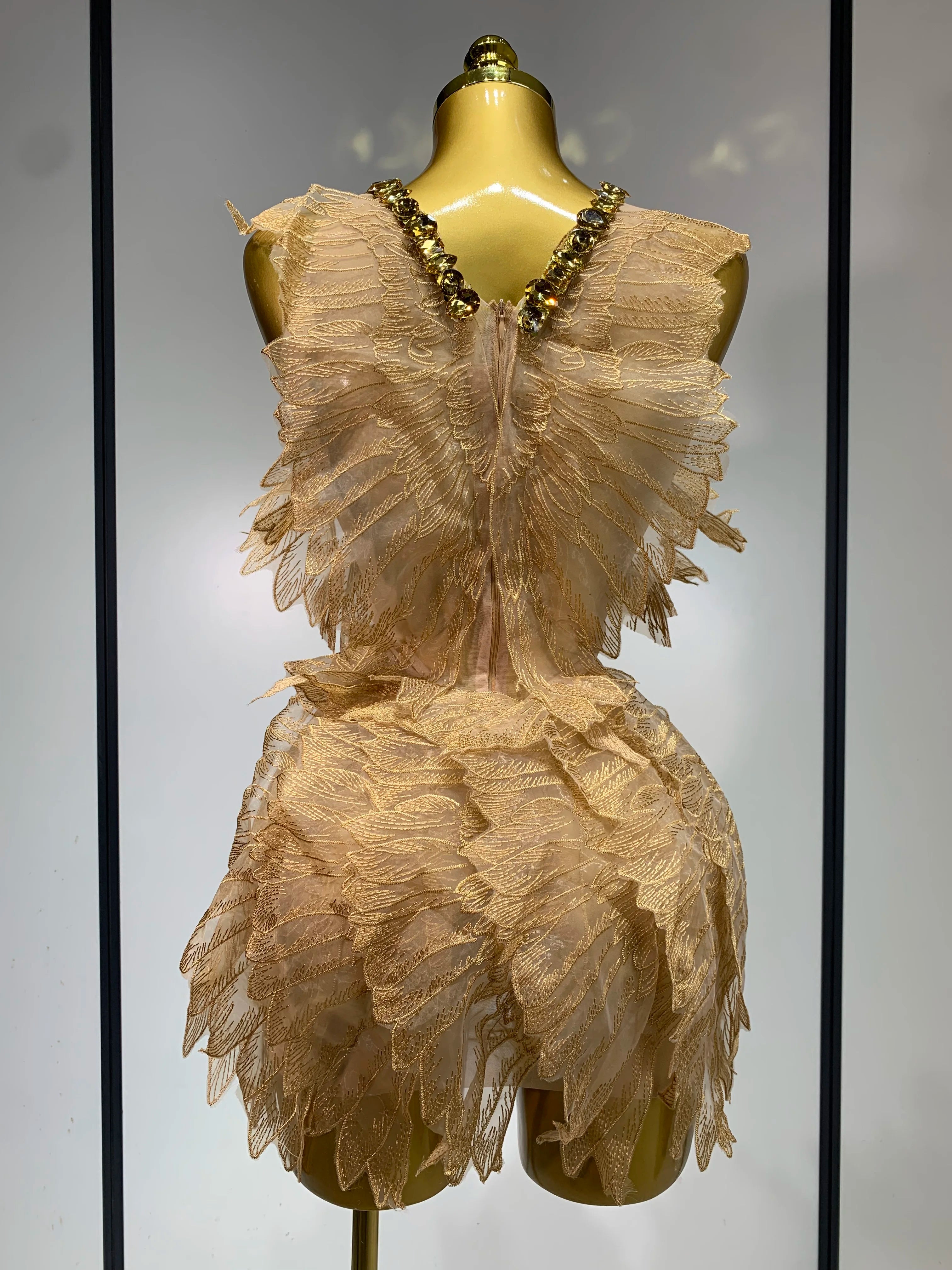 Mesh Fluffy Mini Dress