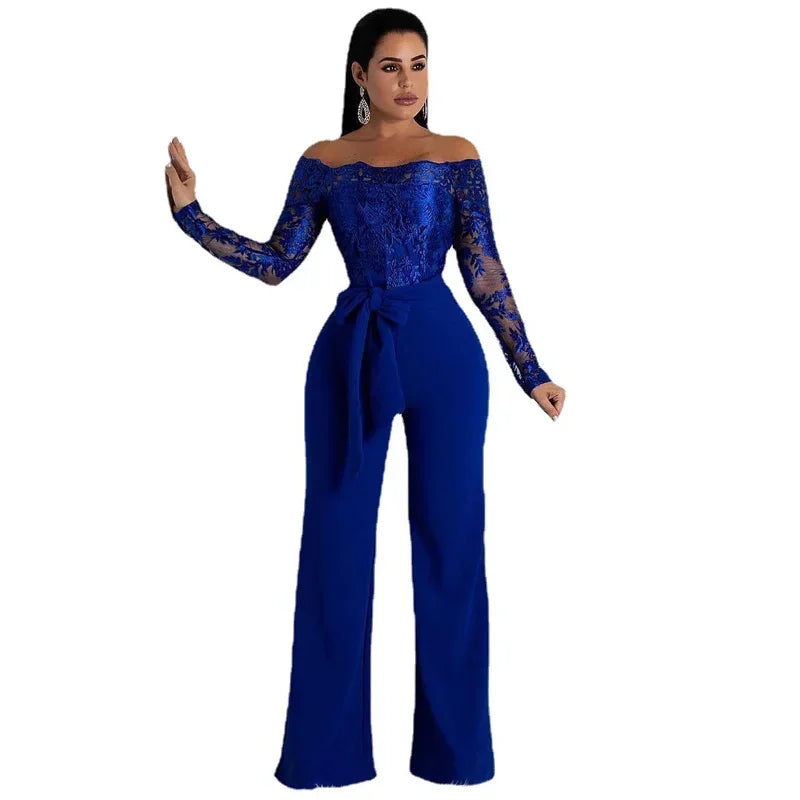 Appliques Slash Jumpsuit