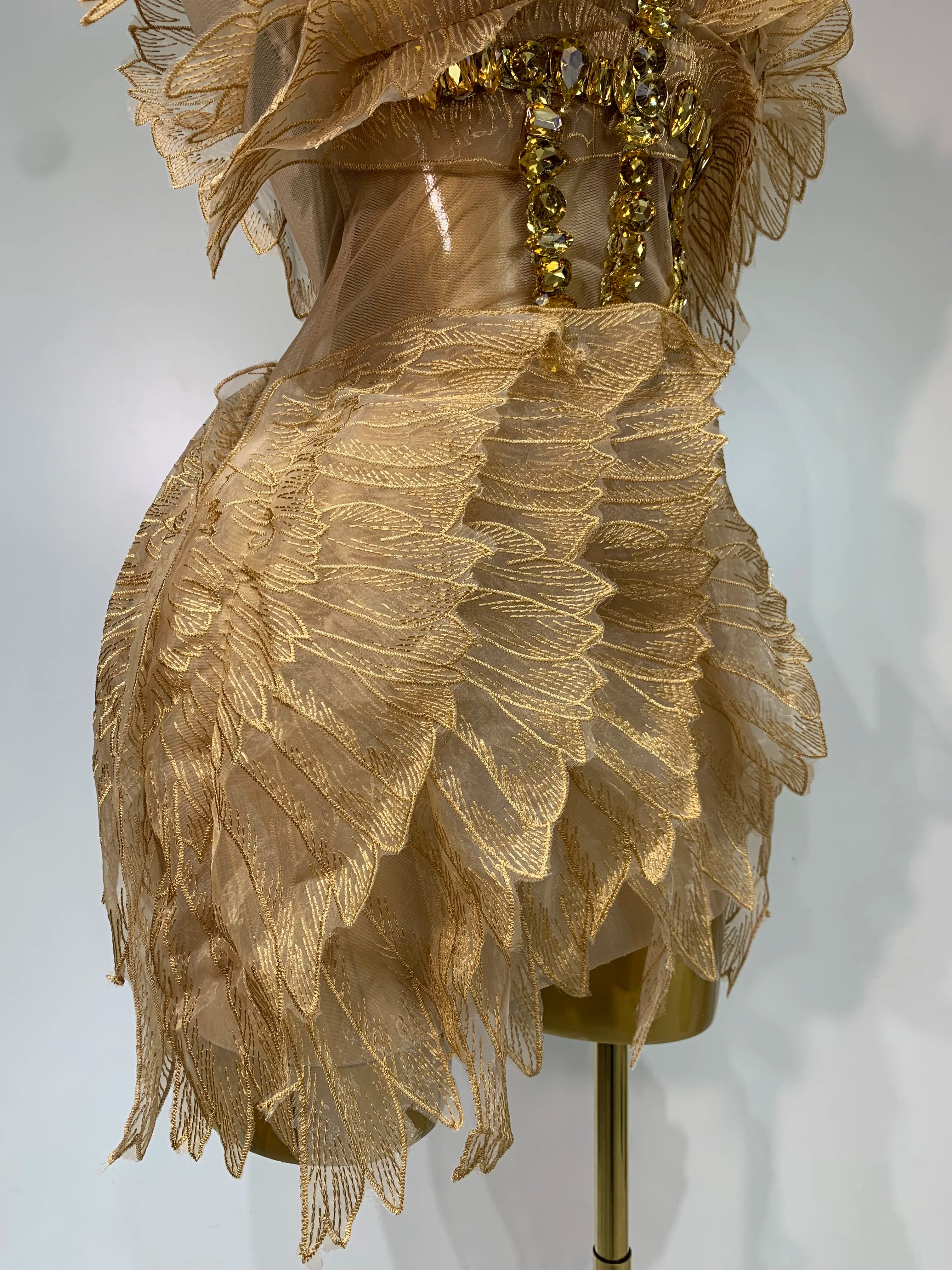 Mesh Fluffy Mini Dress